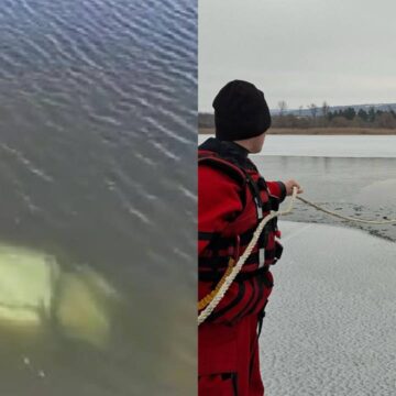 На водохранилище Гидигич подо льдом обнаружен автомобиль