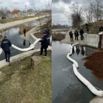 23 марта на реке Бык ввели экстренные меры из-за появления маслянистых пятен в воде