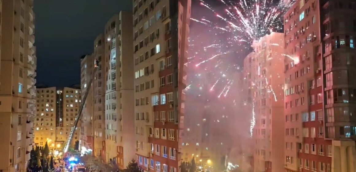 В Кишинэу из-за фейерверка вспыхнул пожар в многоэтажке: виновники задержаны