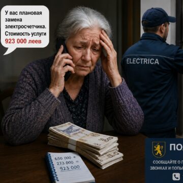 Мошенничество под предлогом «замены счетчика». Пенсионерка передала преступникам около миллиона леев